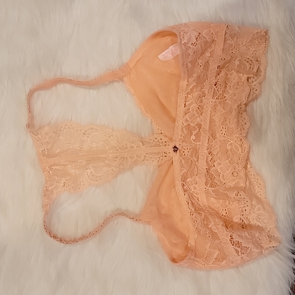 NWOT Victoria's Secret PINK Floral Lace Bralettee. Pretty PEACH 🍑 colored! - Picture 4 of 7